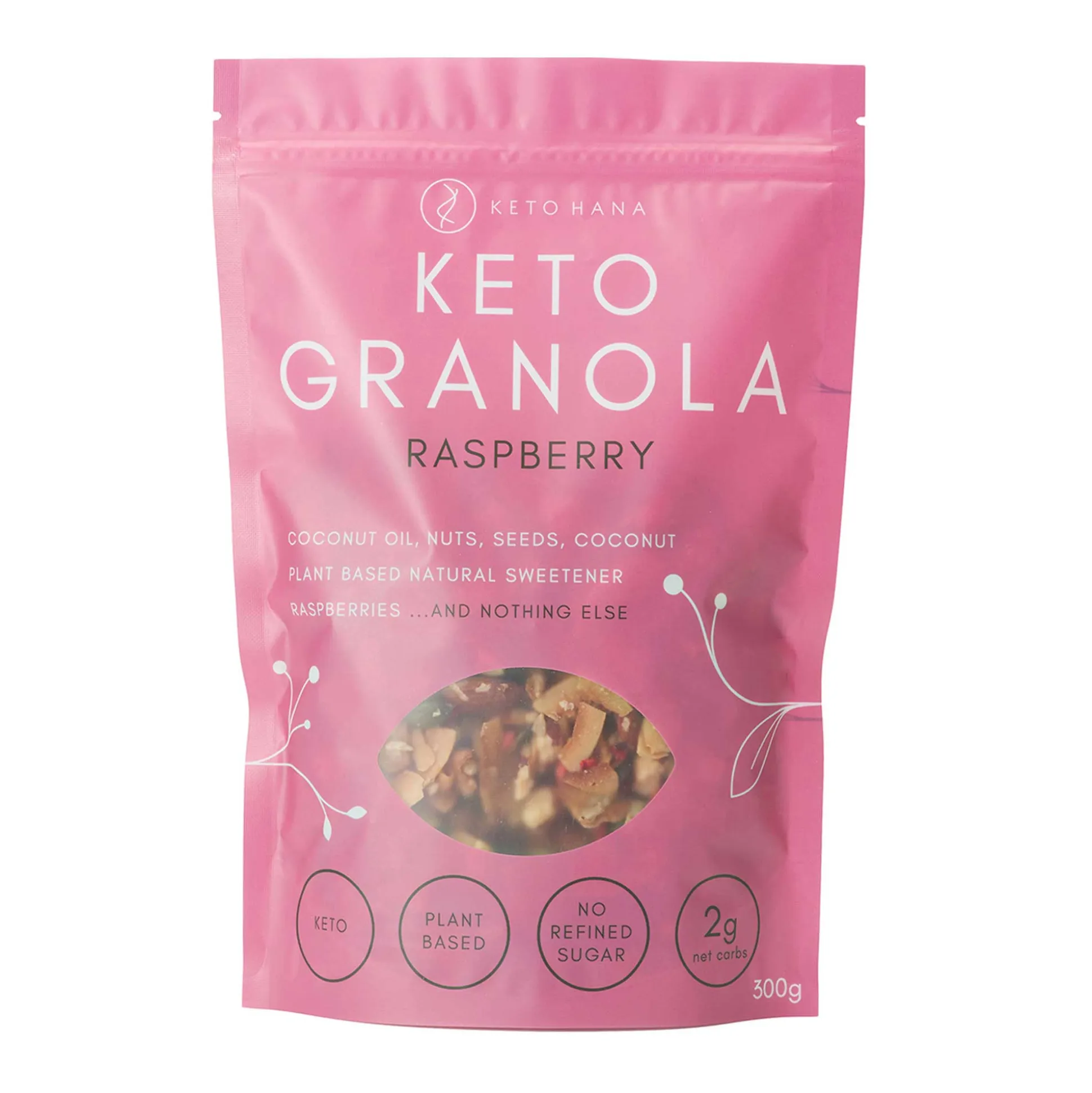Keto Hana Keto Friendly Granola - Raspberry 300g