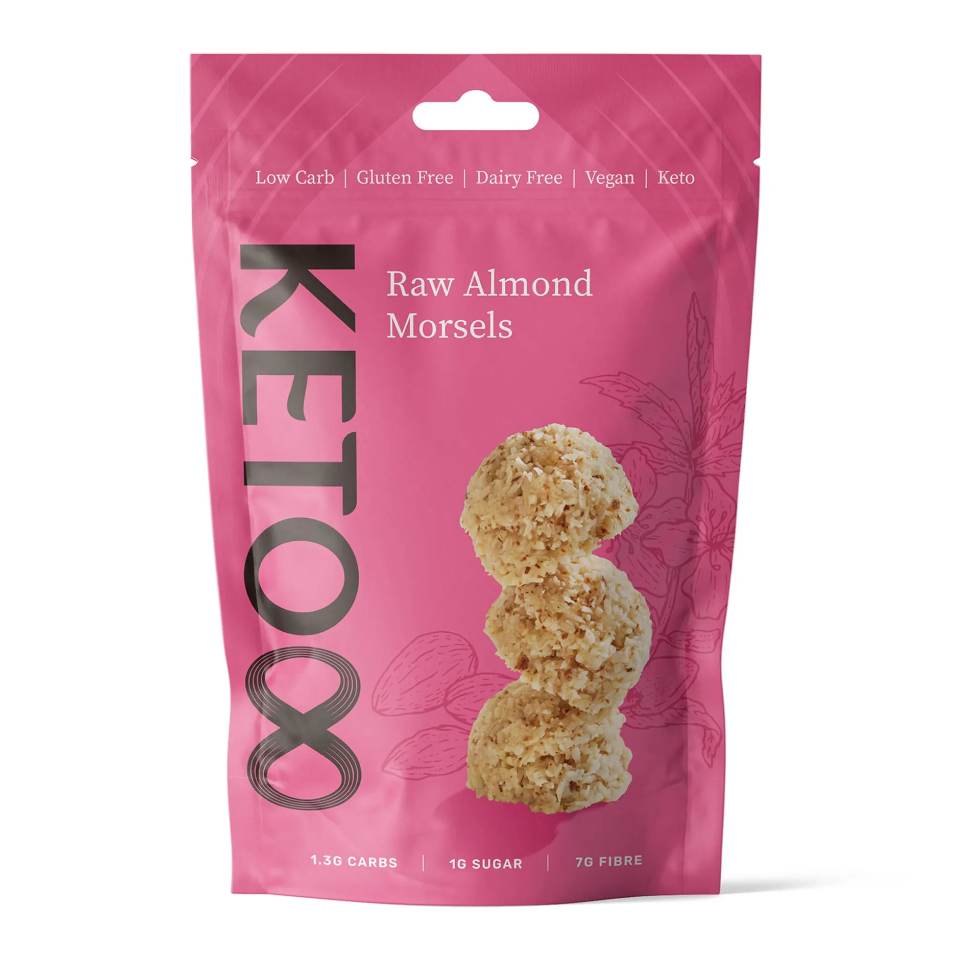Keto8 Raw Almond Morsels 120g