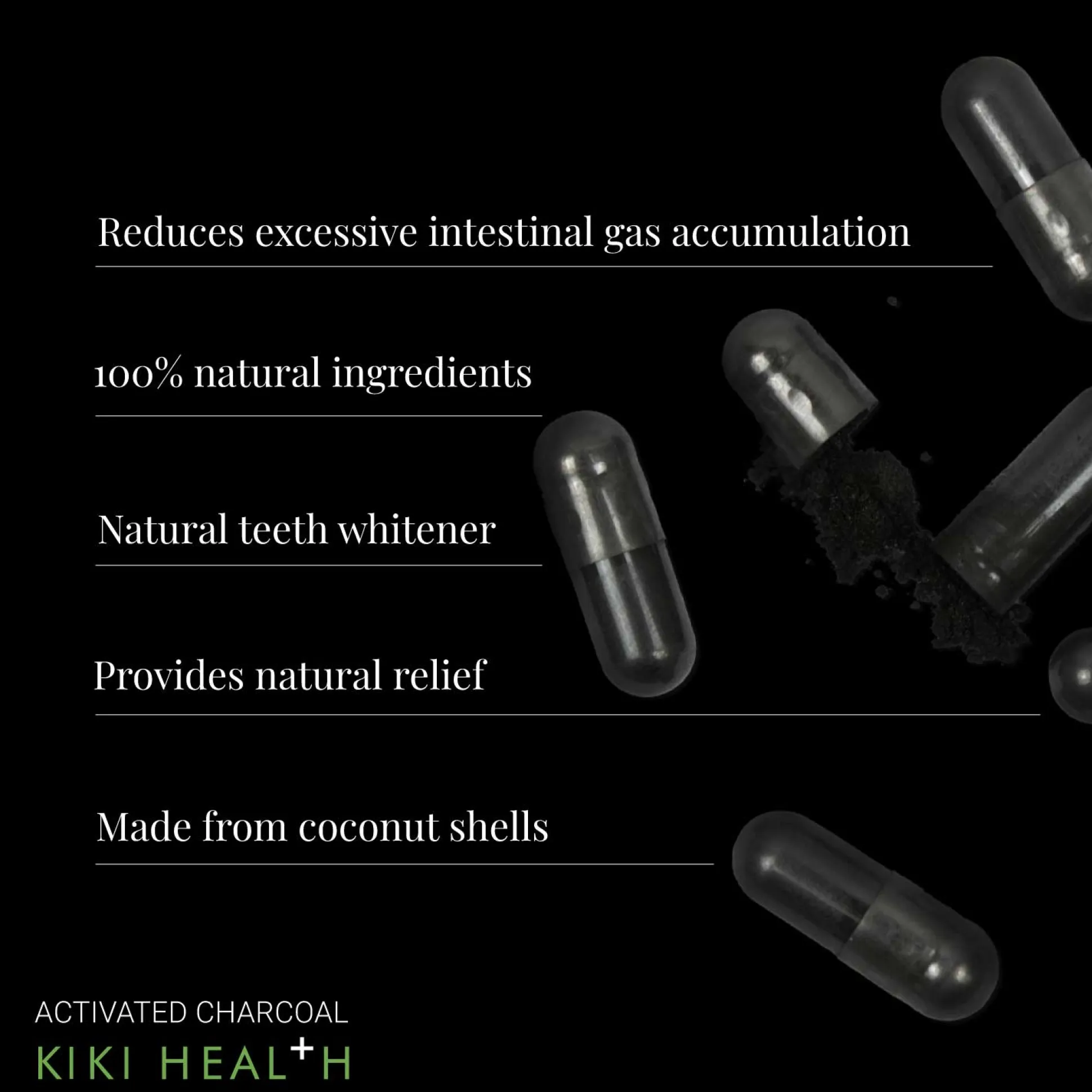 KIKI Activated Charcoal Capsules 50 caps