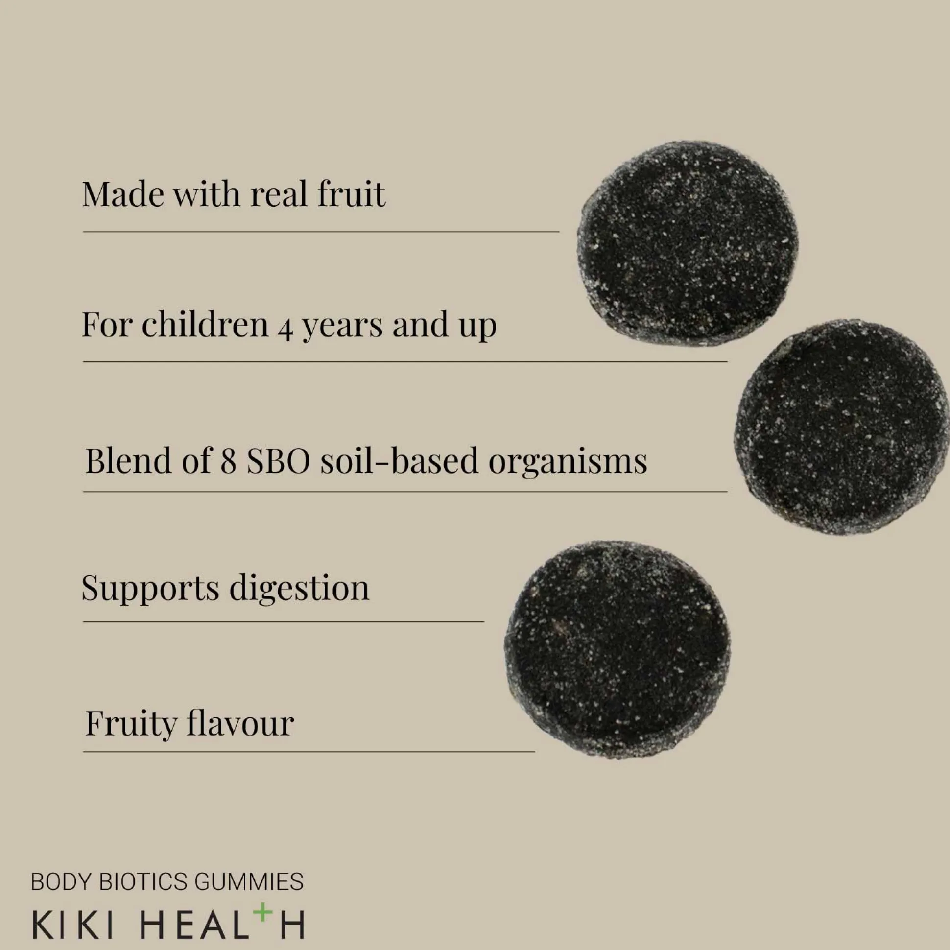 Kiki Body Biotic For Children Real Fruit Gummies 30 Gummies