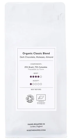 Kiss the Hippo Coffee Organic Classic Blend 250g (Ground for Filter) 250g
