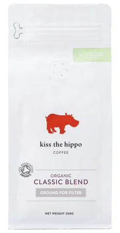 Kiss the Hippo Coffee Organic Classic Blend 250g (Ground for Filter) 250g
