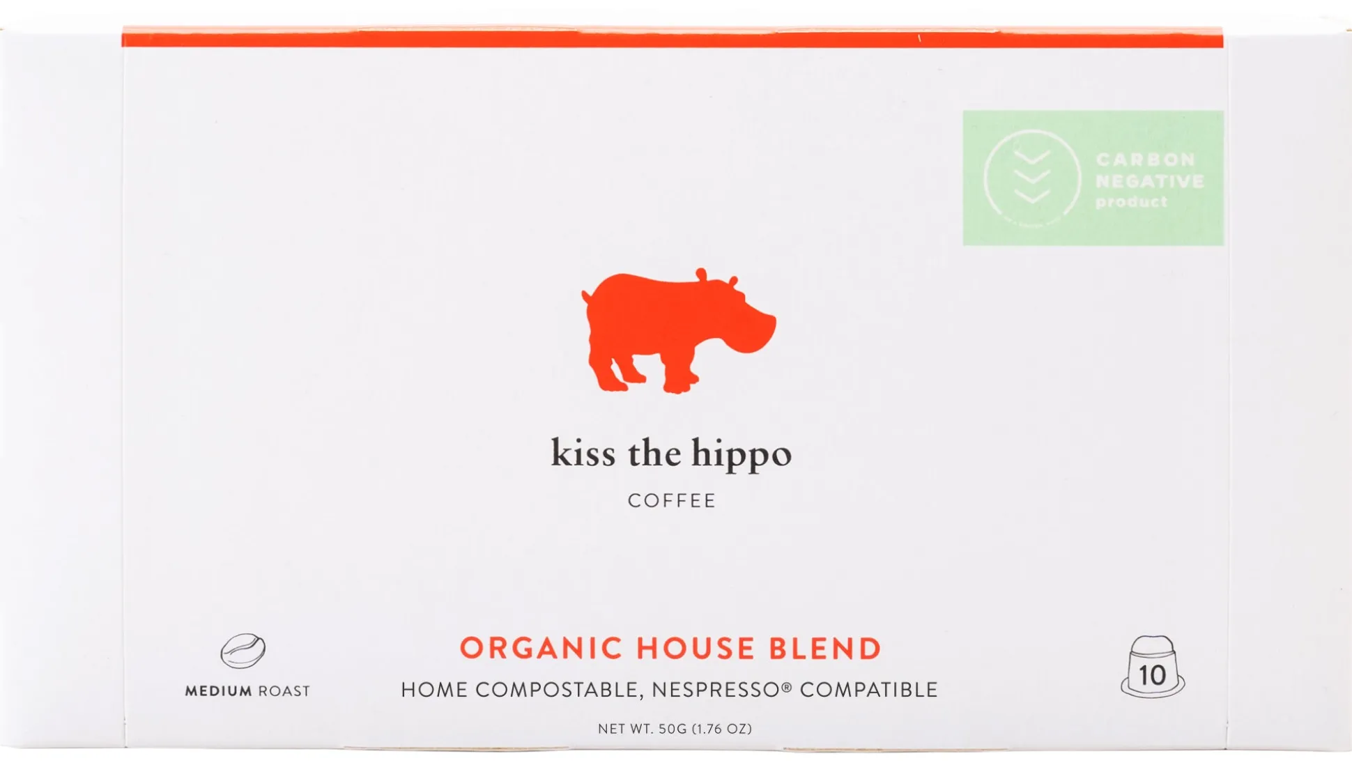 Kiss the Hippo Coffee Organic House Blend Pods 10 pods