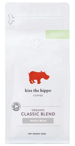 Kiss the Hippo Coffee Organic Classic Blend 250g (Whole Bean) 250g