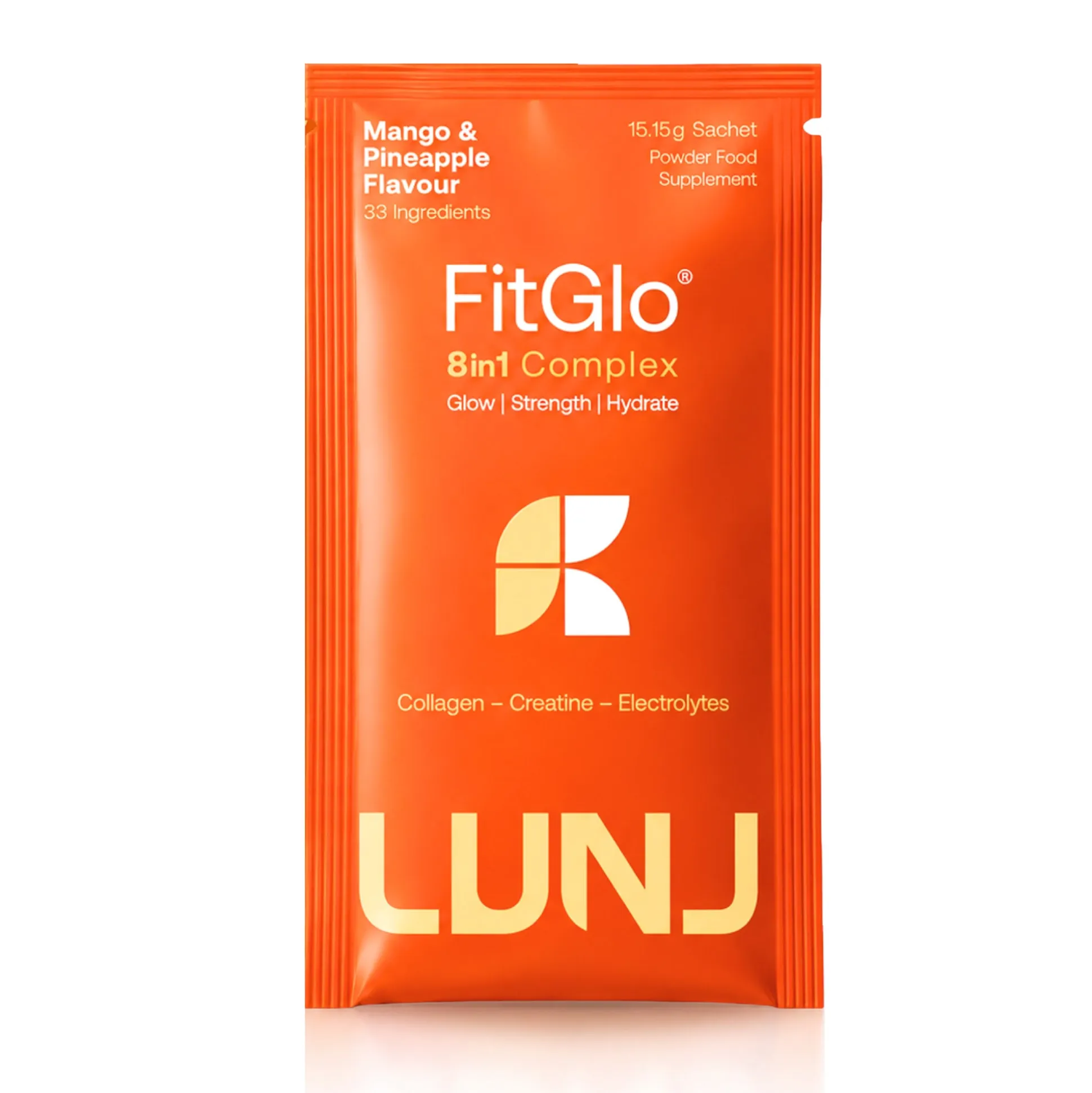 LUNJ FitGlo 8 in 1 Daily Complex Mango & Pineapple Flavour Single Sachet 1 Sachet