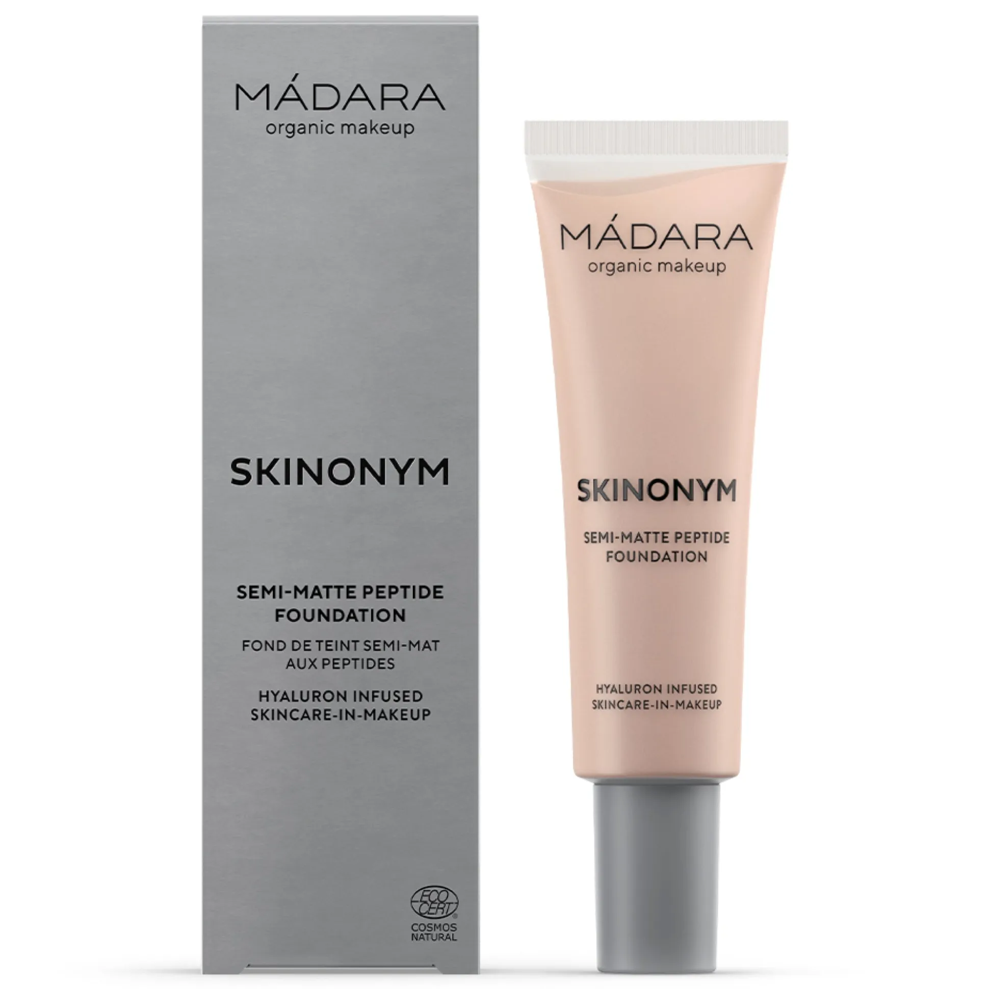 MADARA SKINONYM Semi-Matte Peptide Foundation, #30 ROSE IVORY 30ml