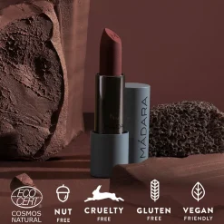 MADARA VELVET WEAR Matte Cream Lipstick, #35 DARK NUDE 3g