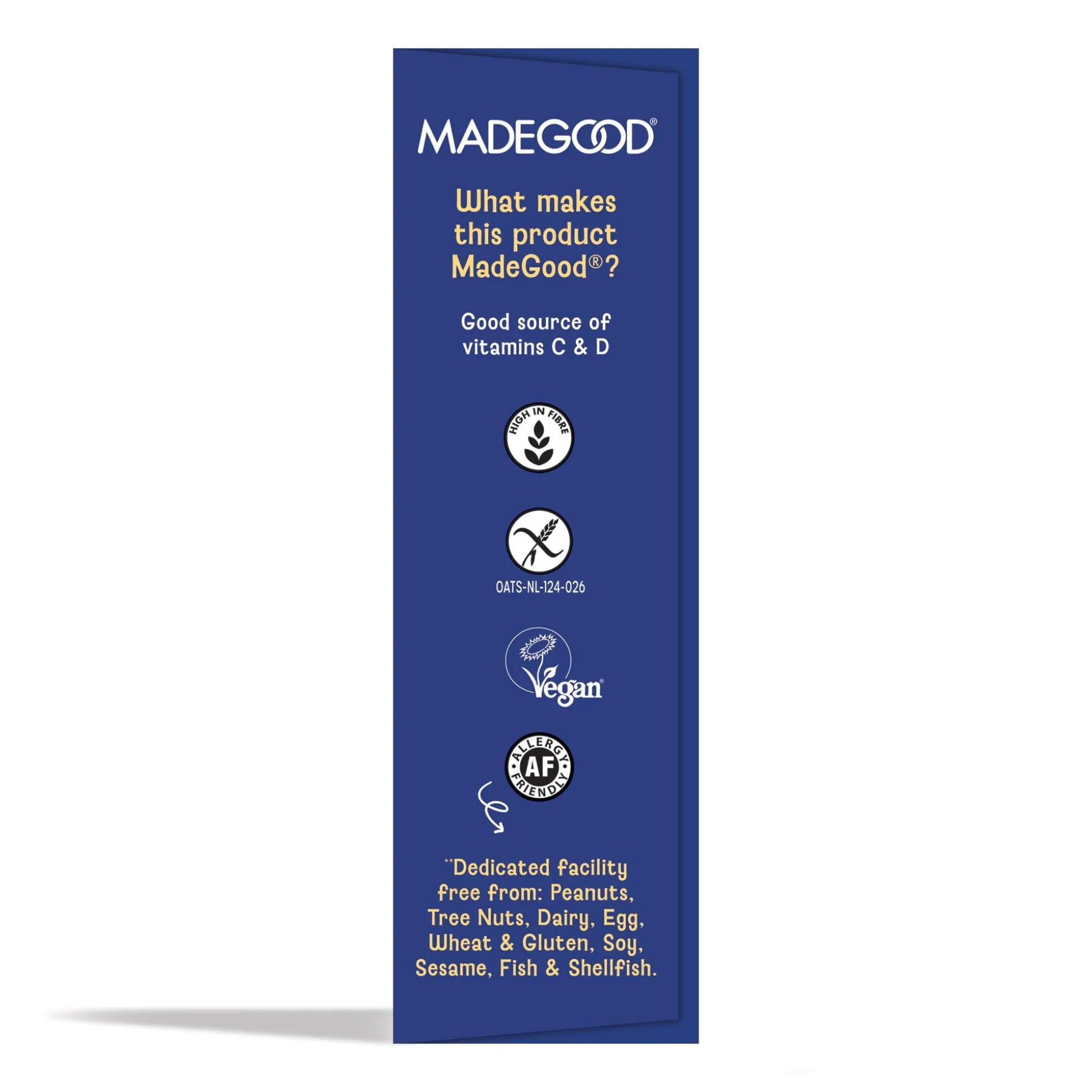 MadeGood Morning Bars, Blueberry 5x30g