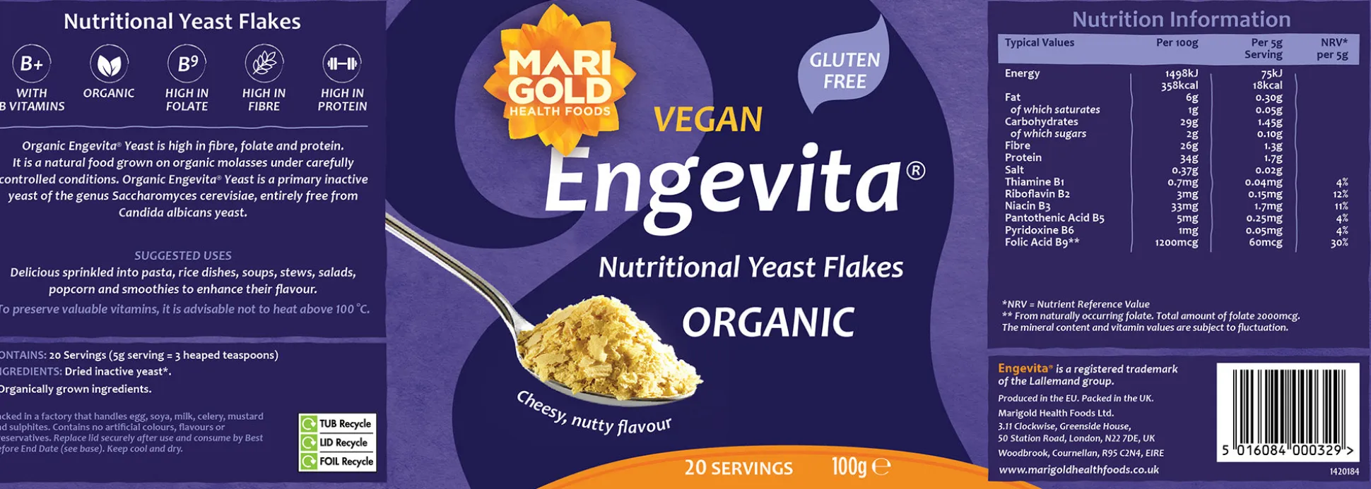 Marigold Engevita Nutritional Yeast 100g