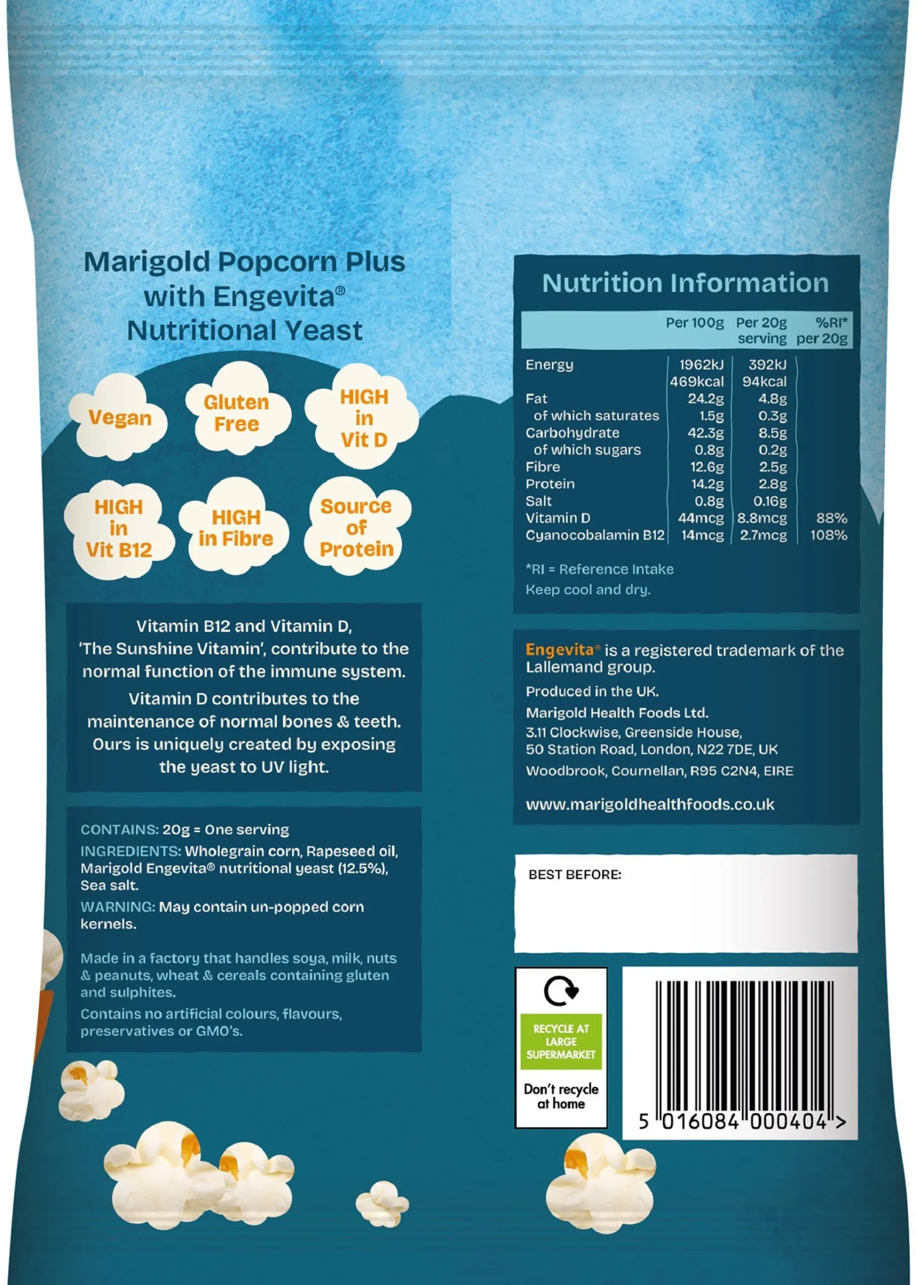 Marigold Popcorn Plus 20g
