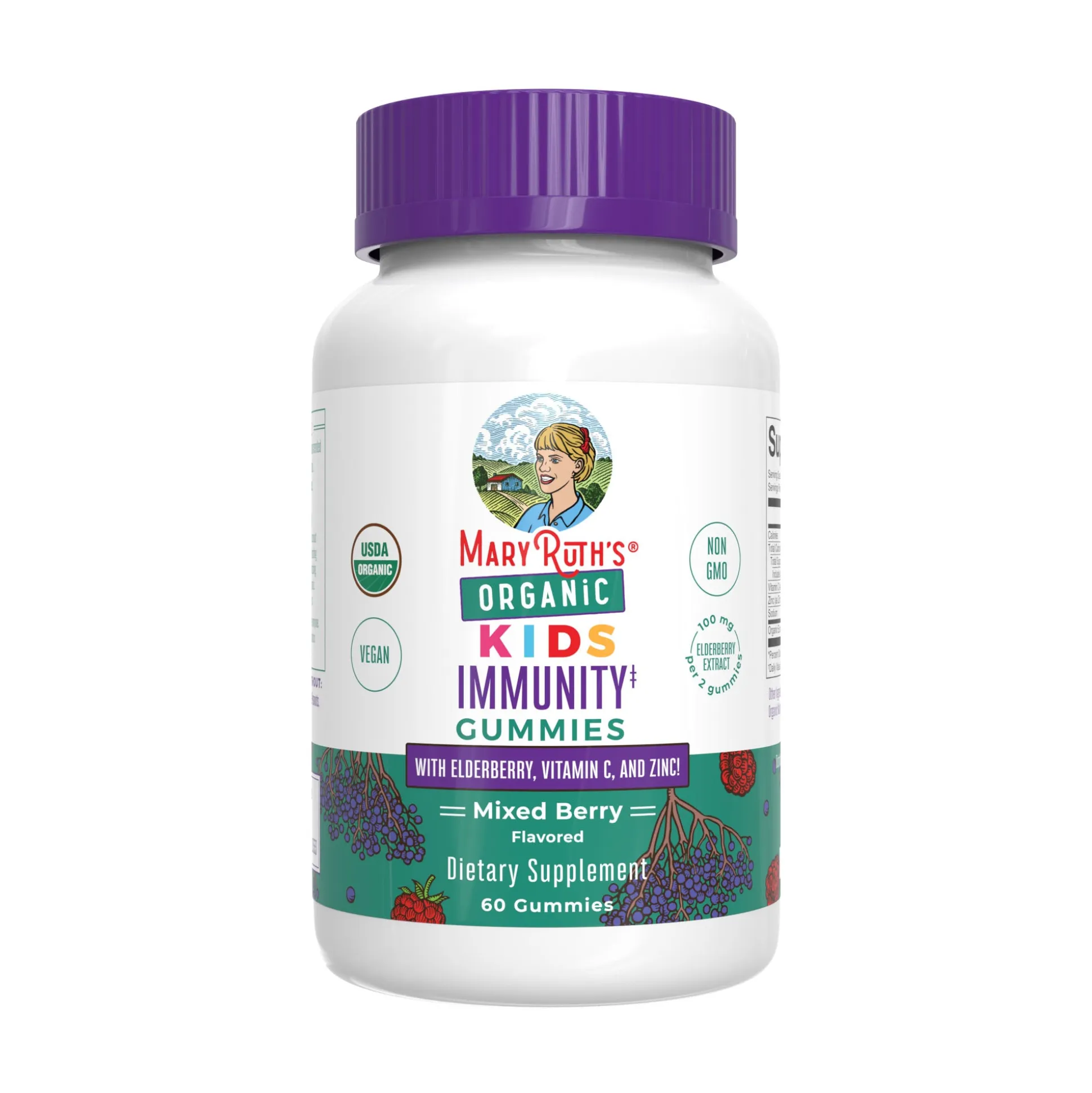 MaryRuth's Kids Immunity Gummies, Mixed Berry 60 caps