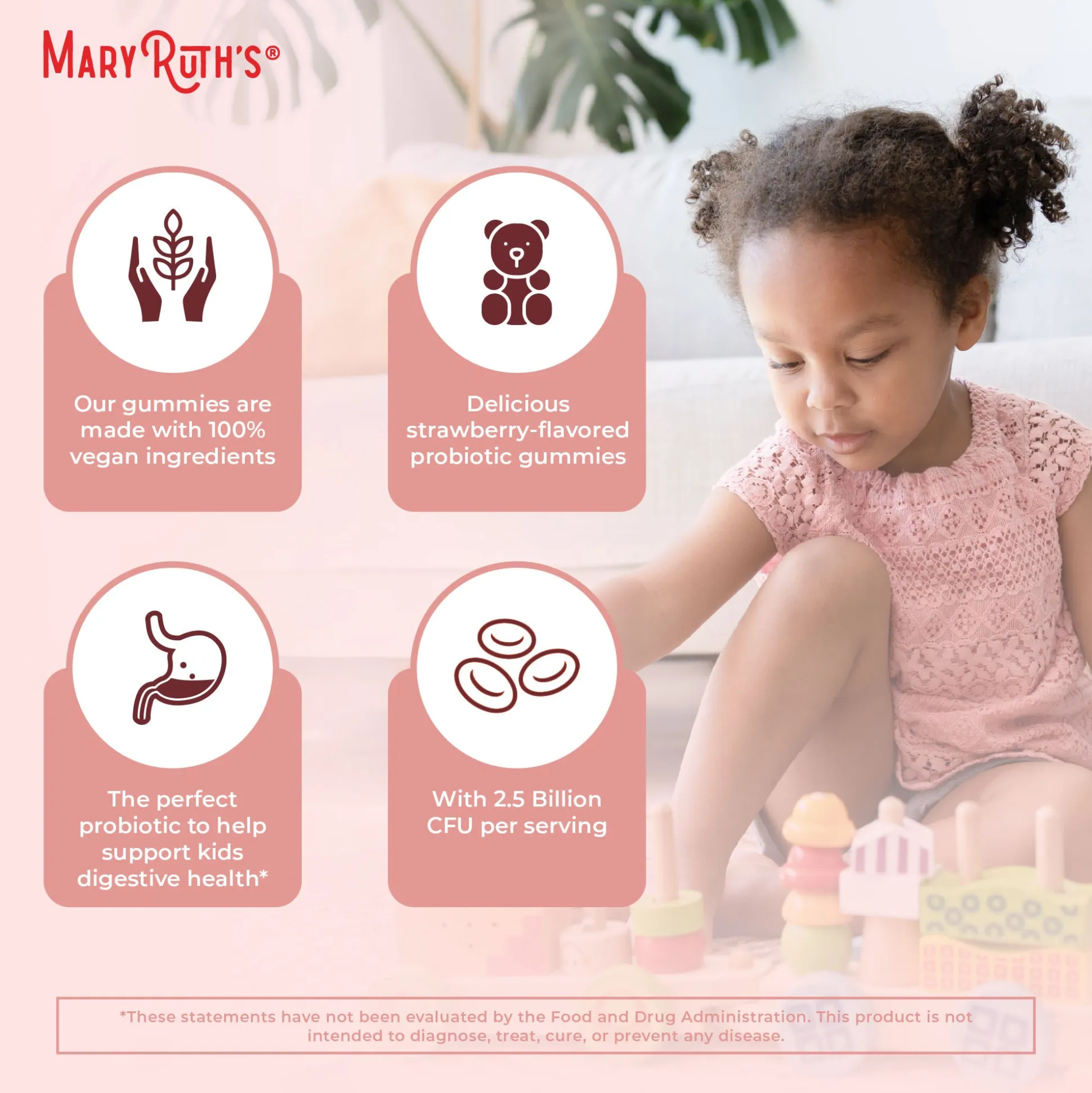 MaryRuth's Kids Probiotic 60 Gummies (Strawberry) 60 gummies