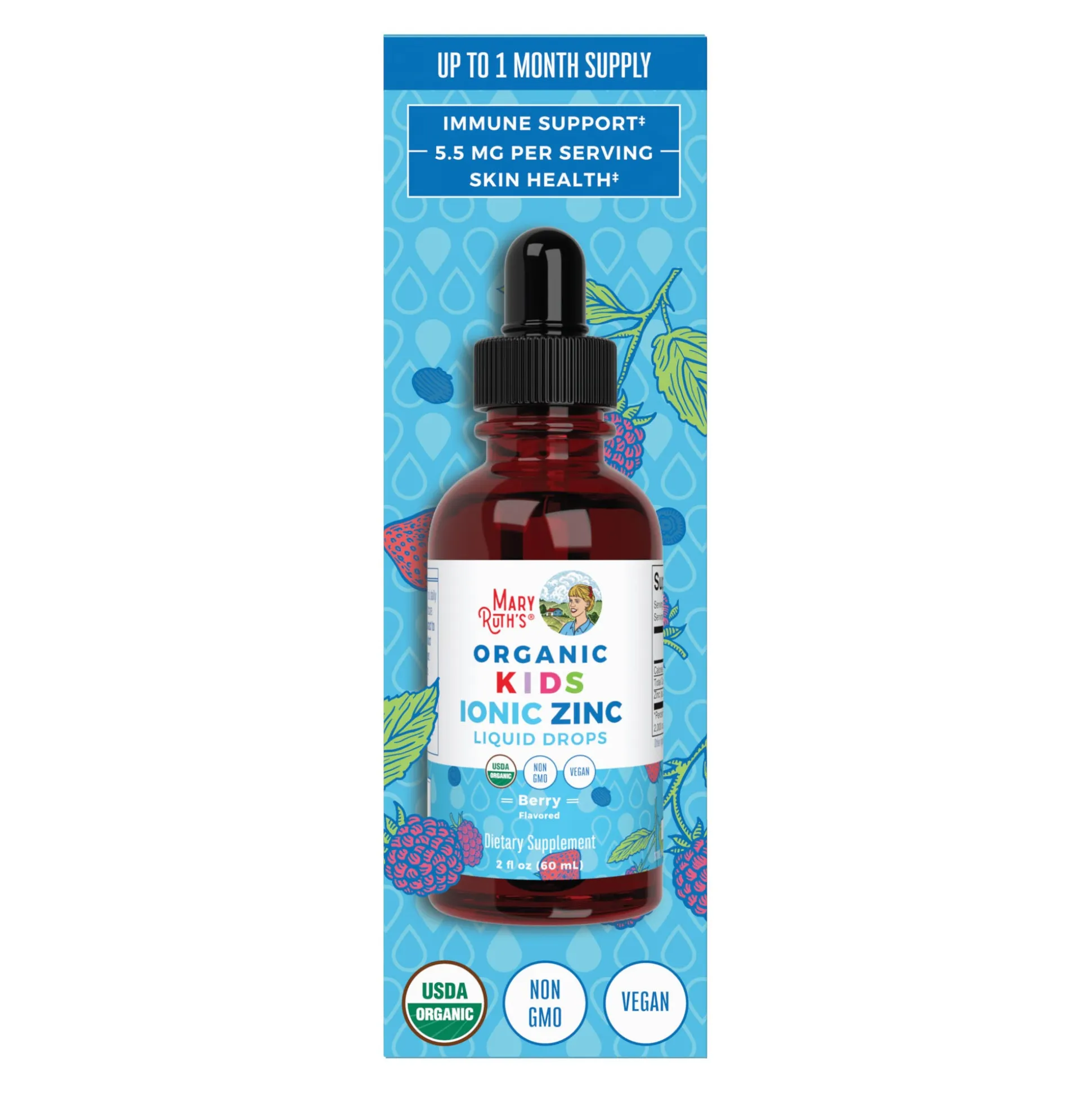 MaryRuth's Kids Zinc Drops, Berry 59ml