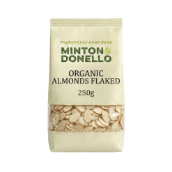 Minton & Donello Organic Almonds Flaked 250g