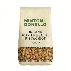 Minton & Donello Organic Roasted & Salted Pistachio Nuts 250g