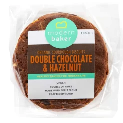 Modern Baker Double Chocolate and Hazelnut Biscuits 4 pack