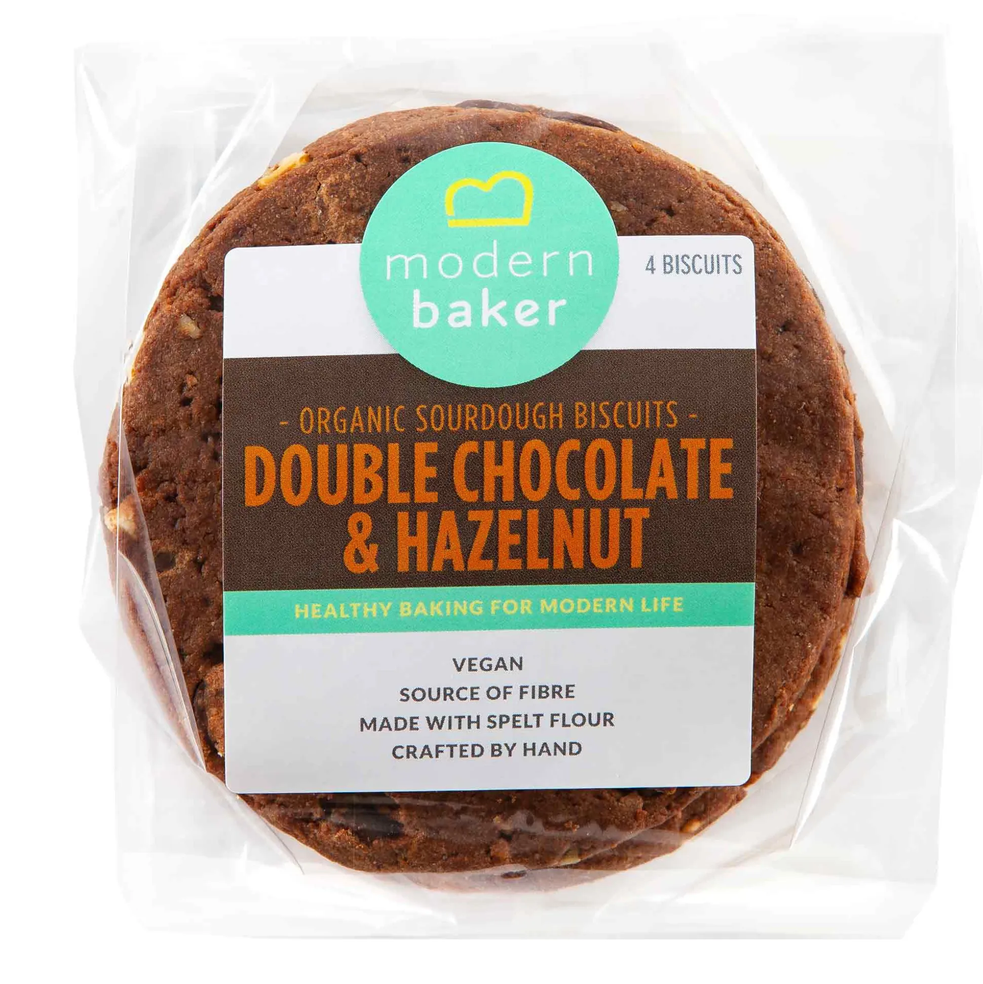 Modern Baker Double Chocolate and Hazelnut Biscuits 4 pack