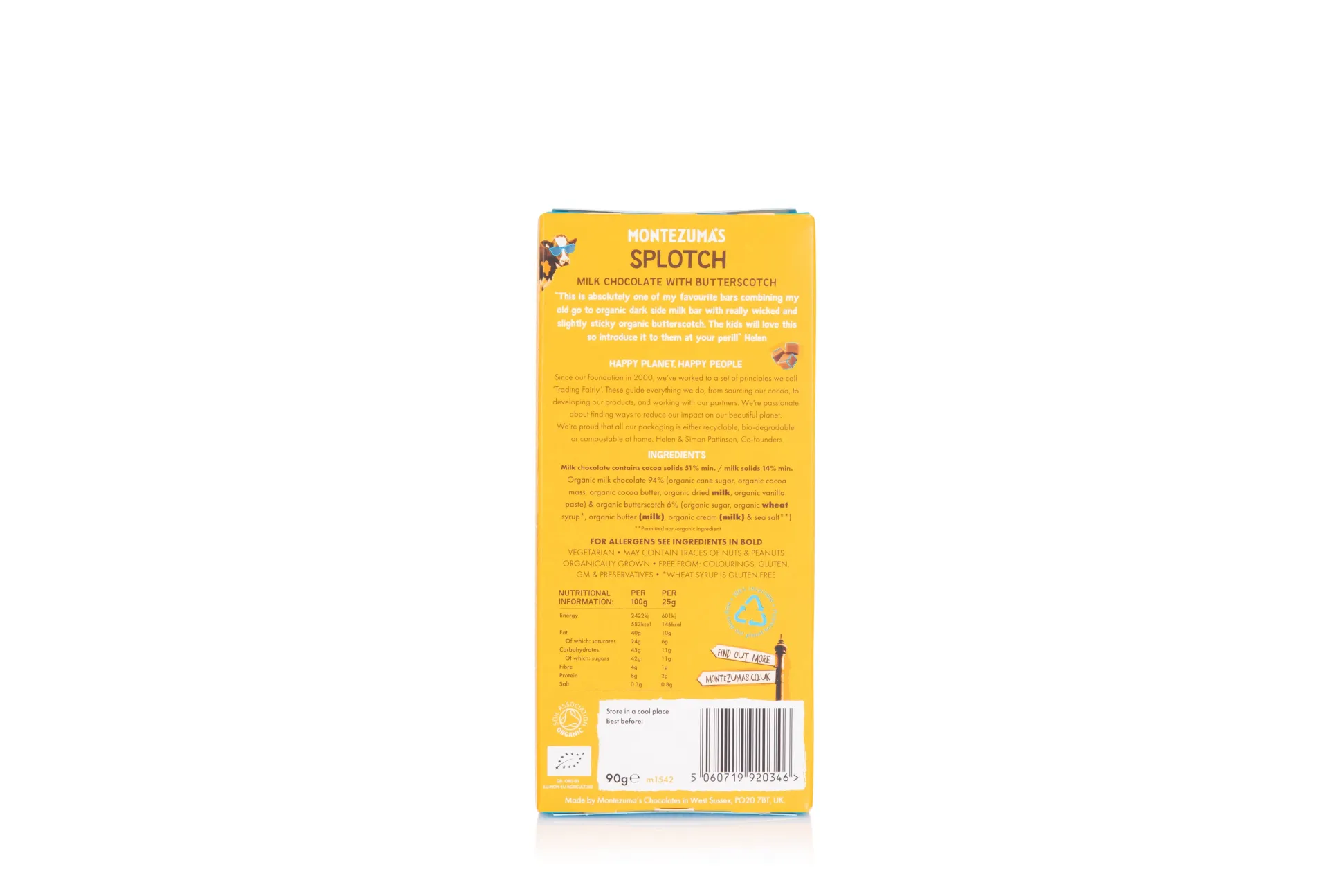 Montezuma's 51% Milk with Butterscotch 90g