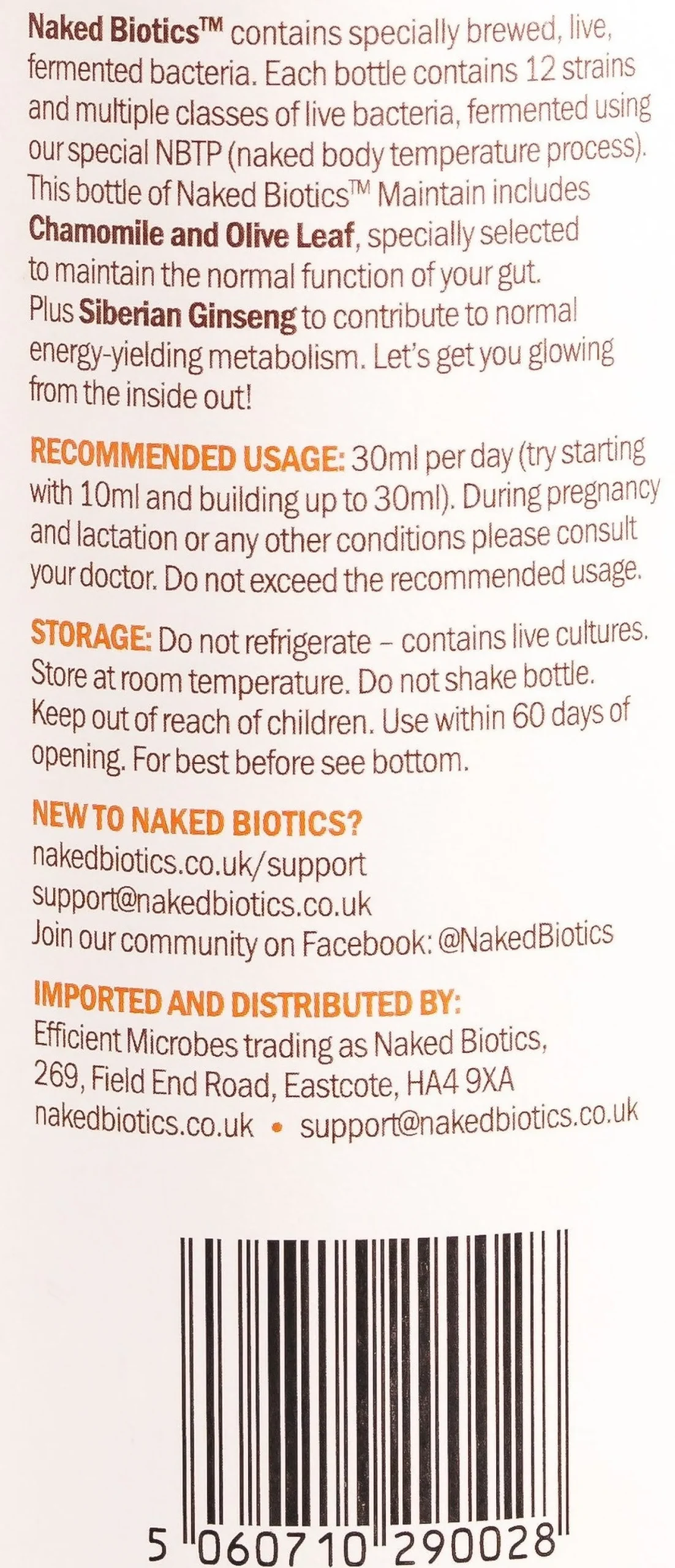 Naked Biotics Daily Maintain 1L
