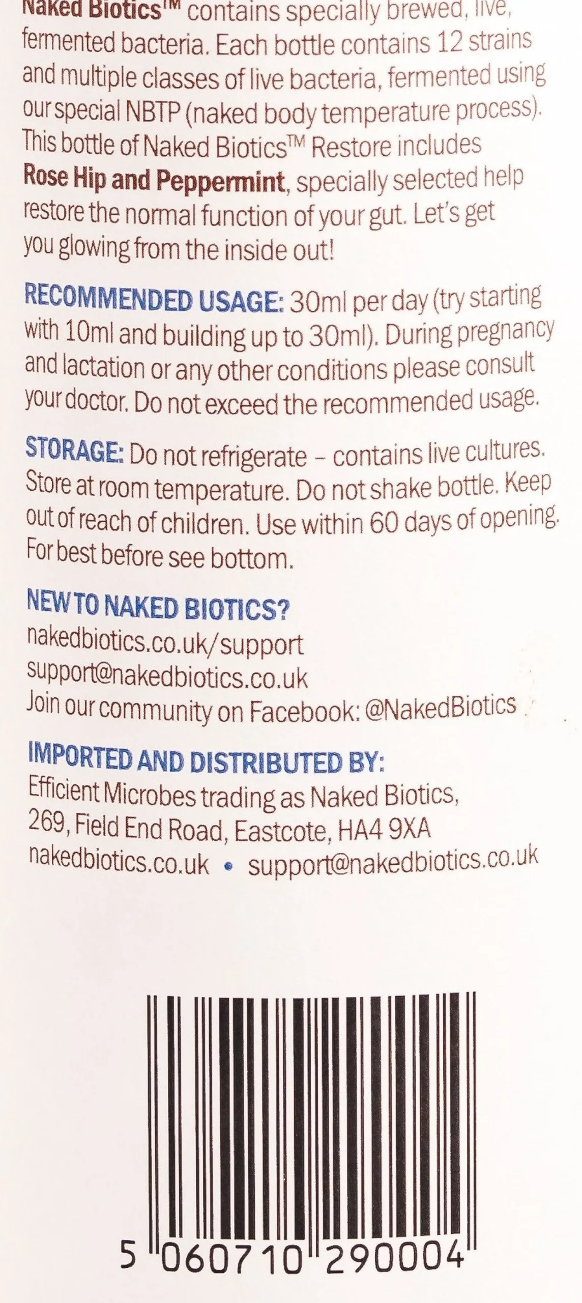 Naked Biotics Daily Restore 500ml