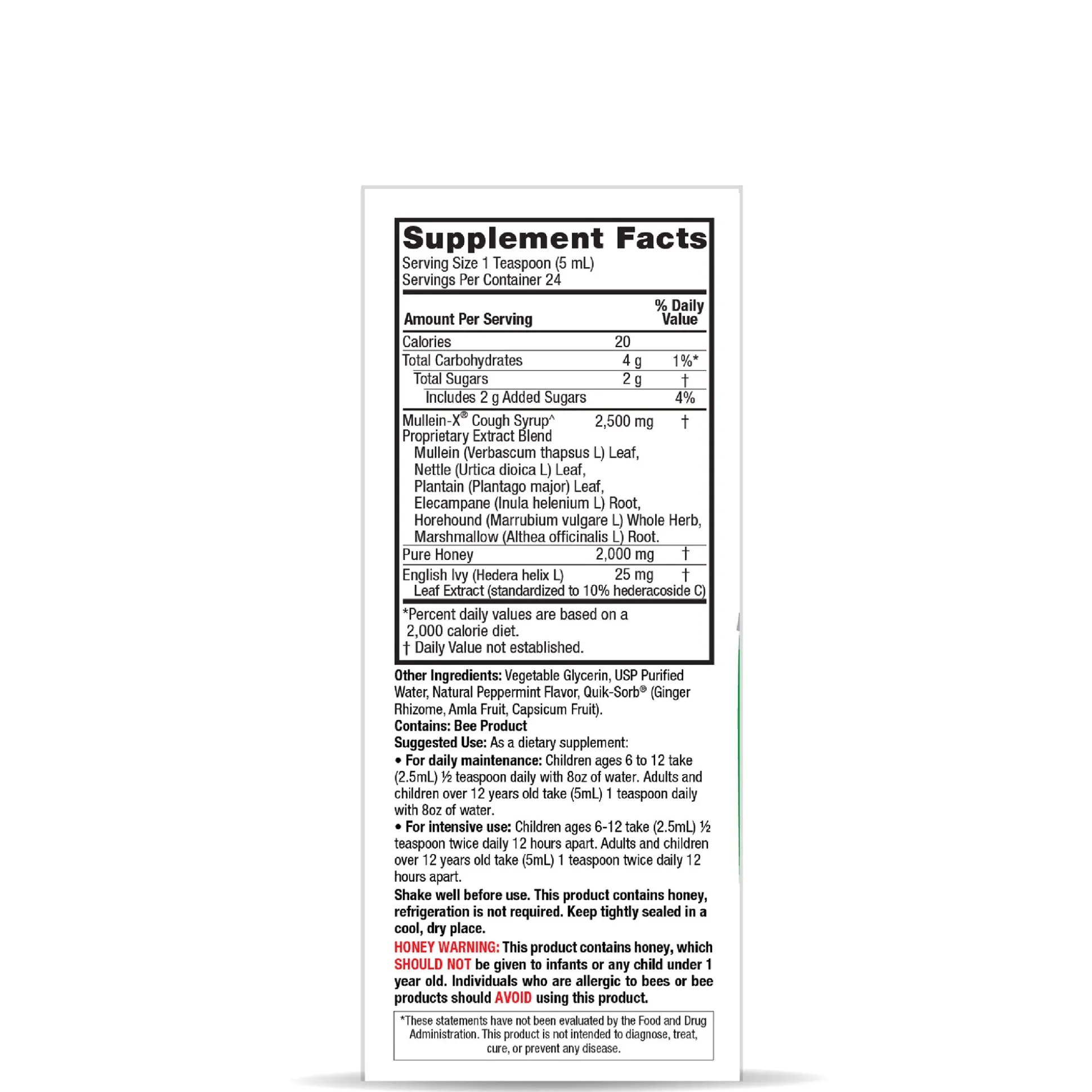 Nature's Answer Mullein-X Cough Syrup 120ml