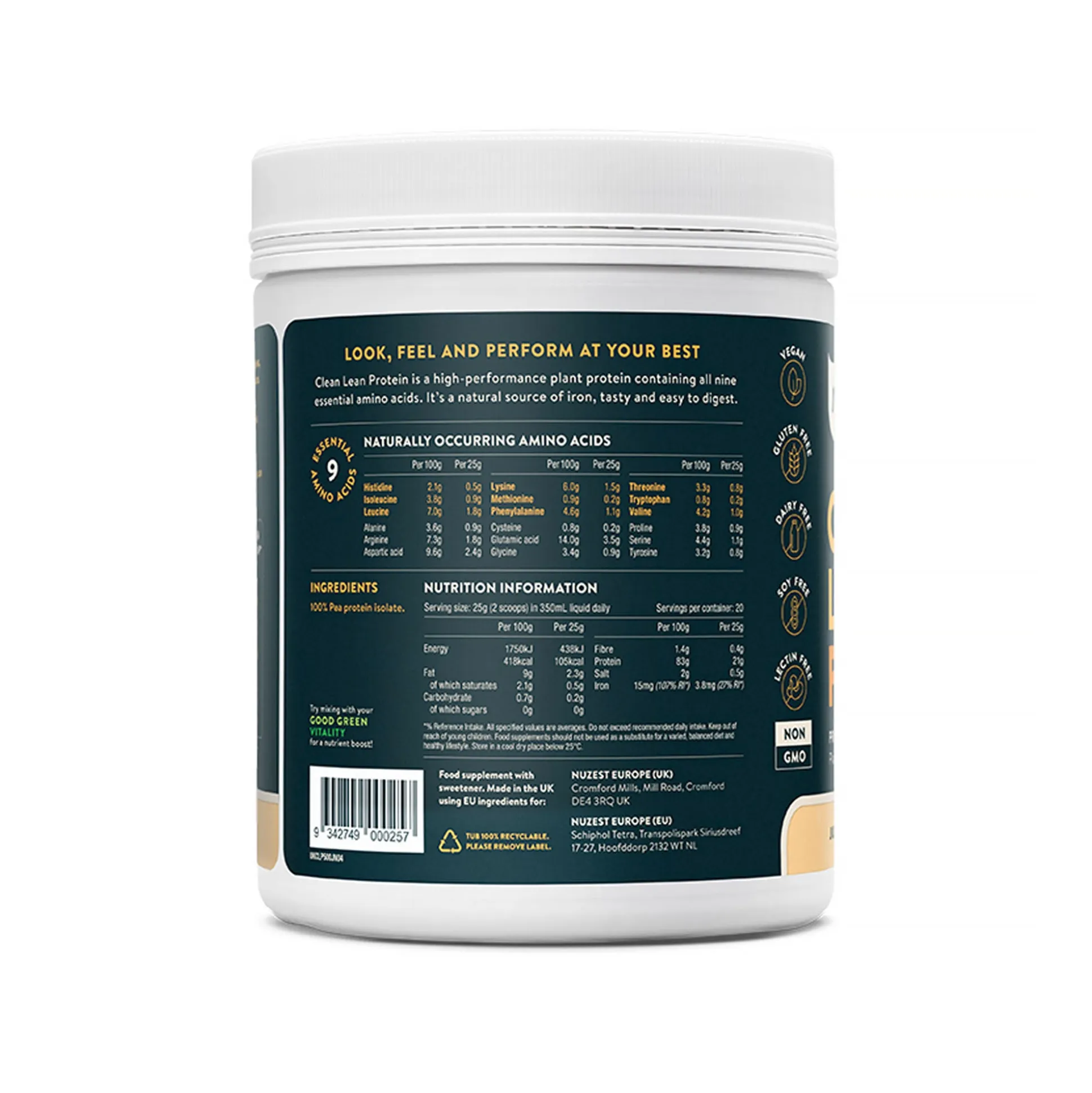 Nuzest Clean Lean Protein Just Natural 500g