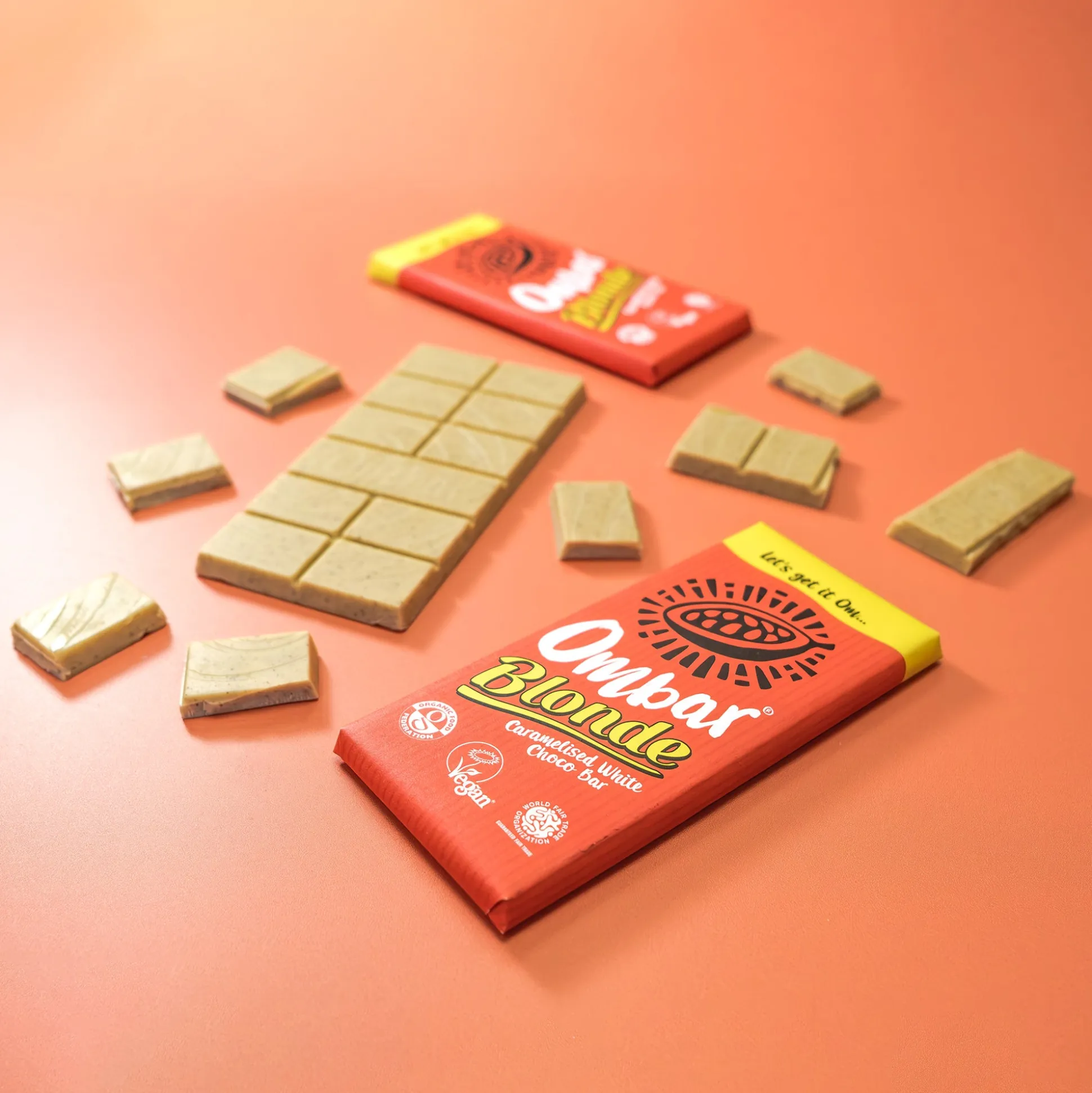 Ombar Blonde Caramelised White Choco Bar 70g