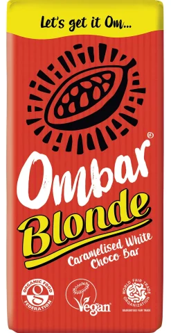 Ombar Blonde Caramelised White Choco Bar 70g