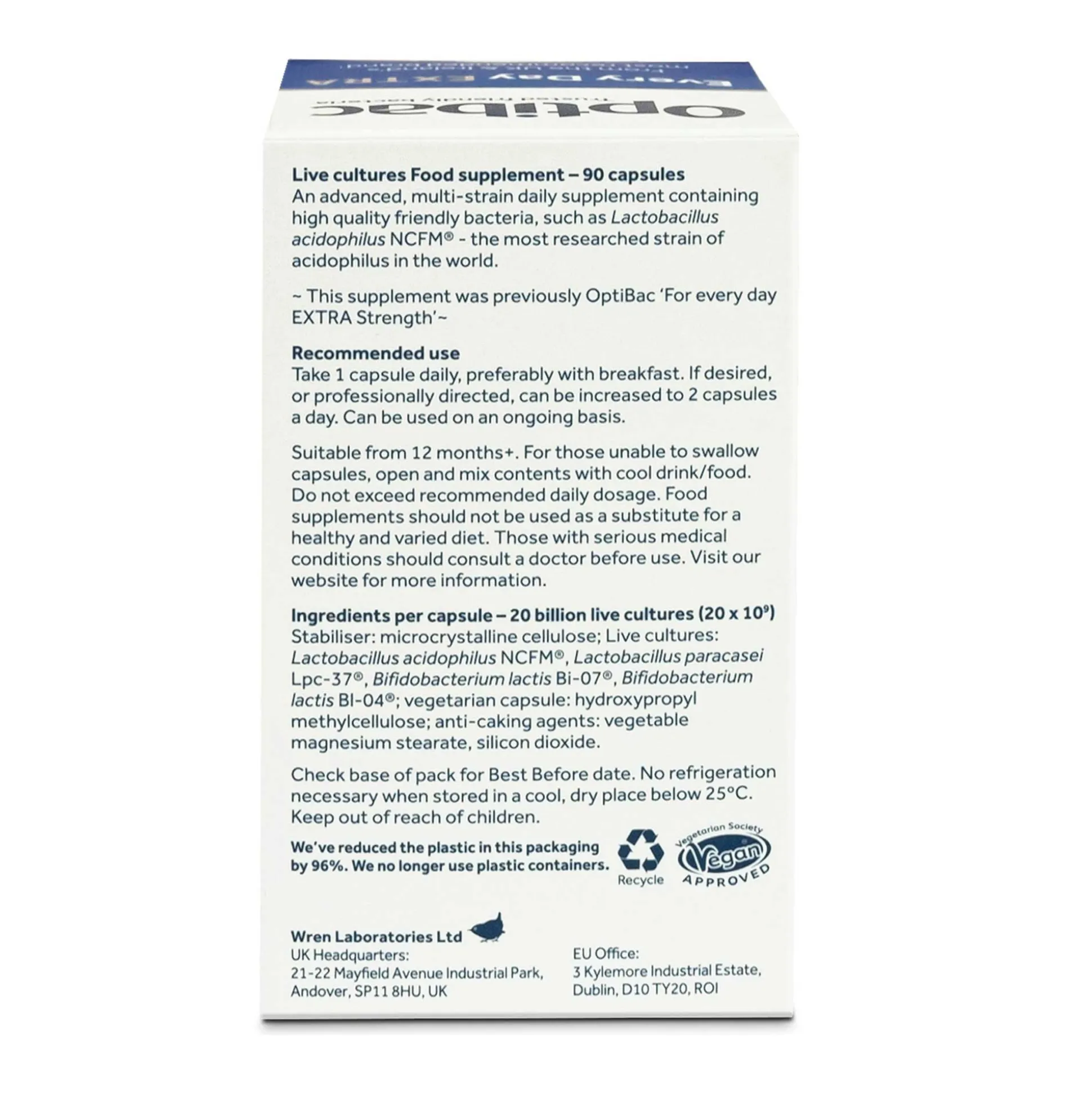 Optibac Probiotics For every day Extra Strength 90 caps