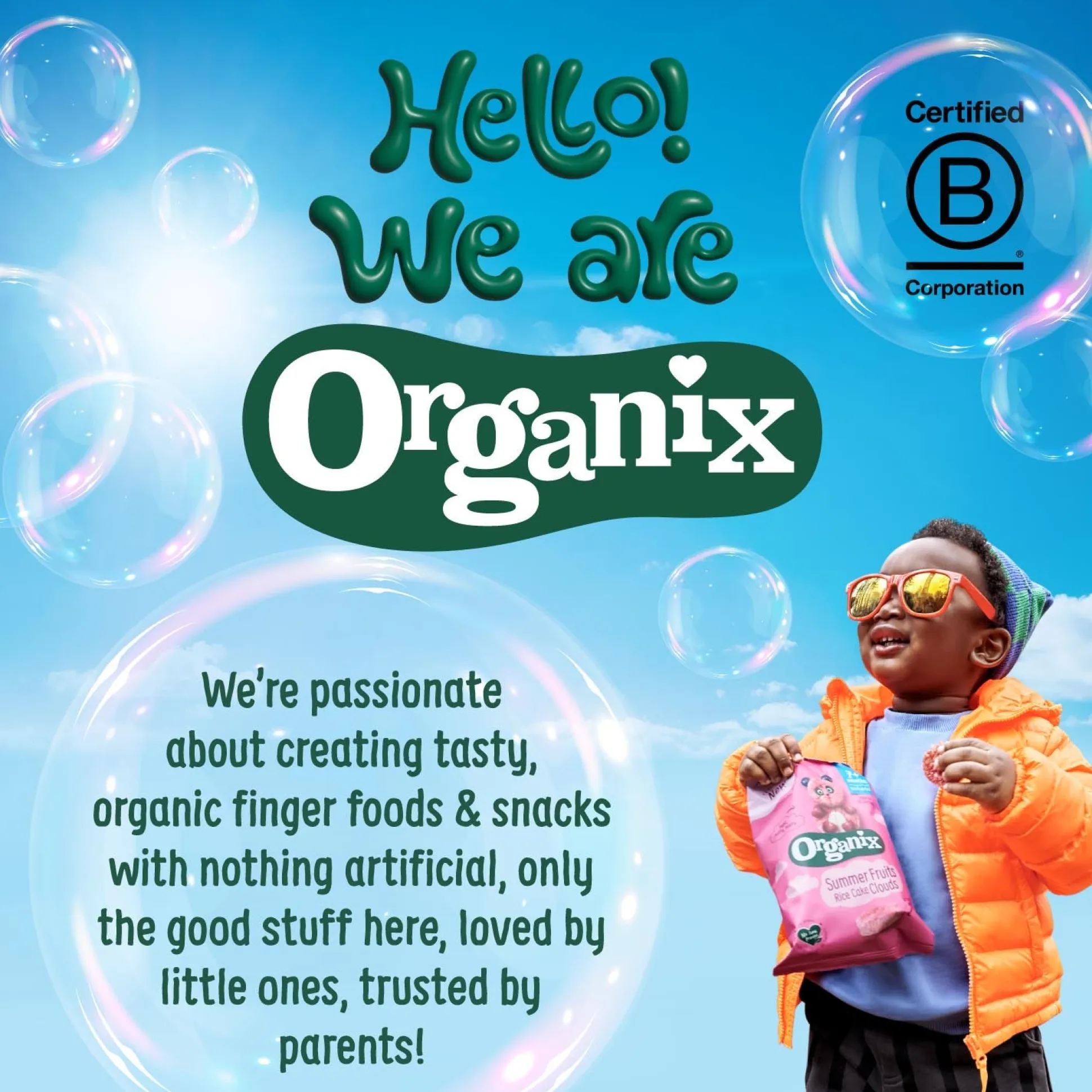 Organix Strawberry & Apple Puffcorn 4x10g