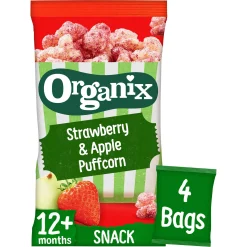 Organix Strawberry & Apple Puffcorn 4x10g
