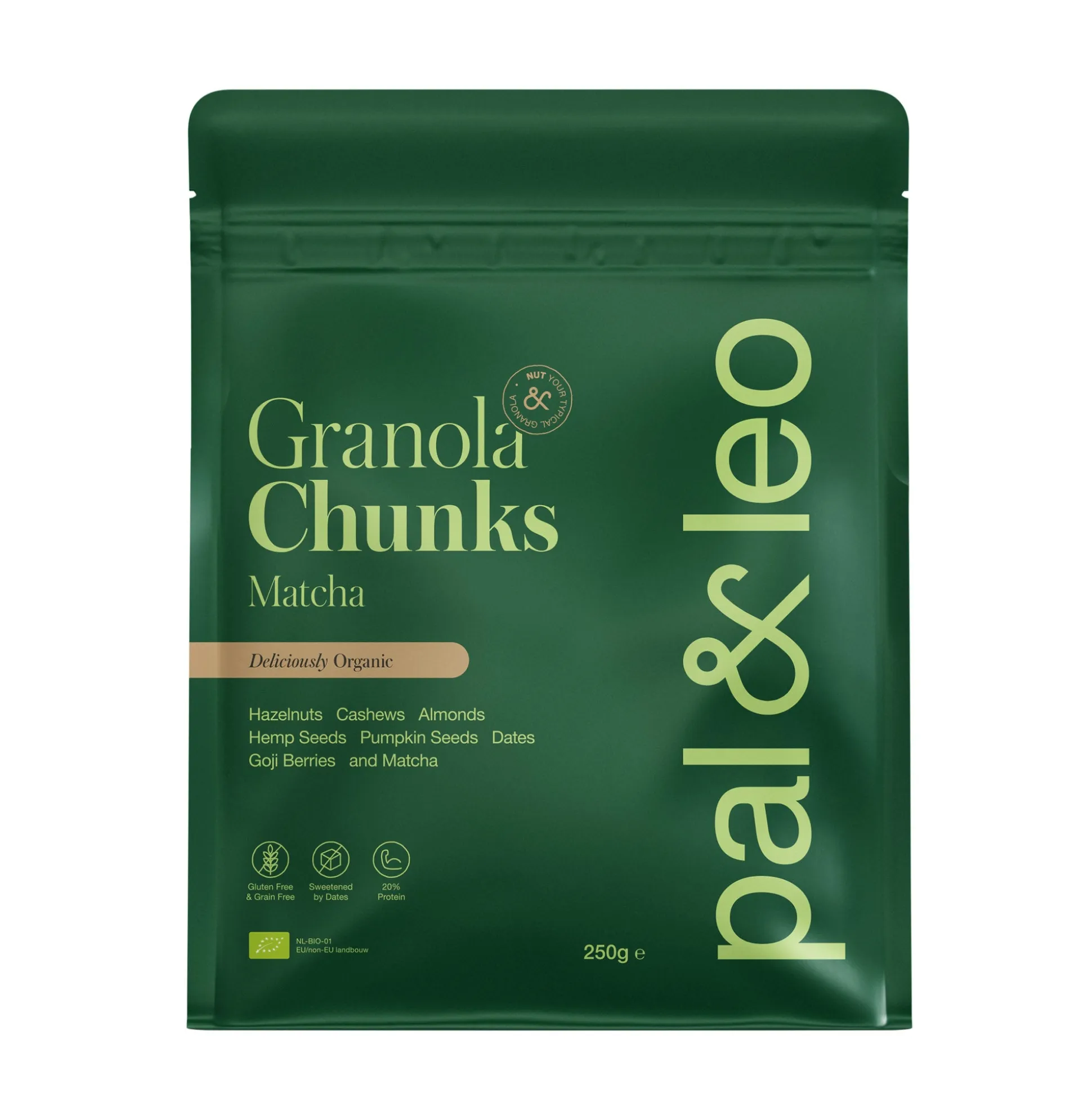 Pal & Leo Organic Granola Chunks - Matcha 250g