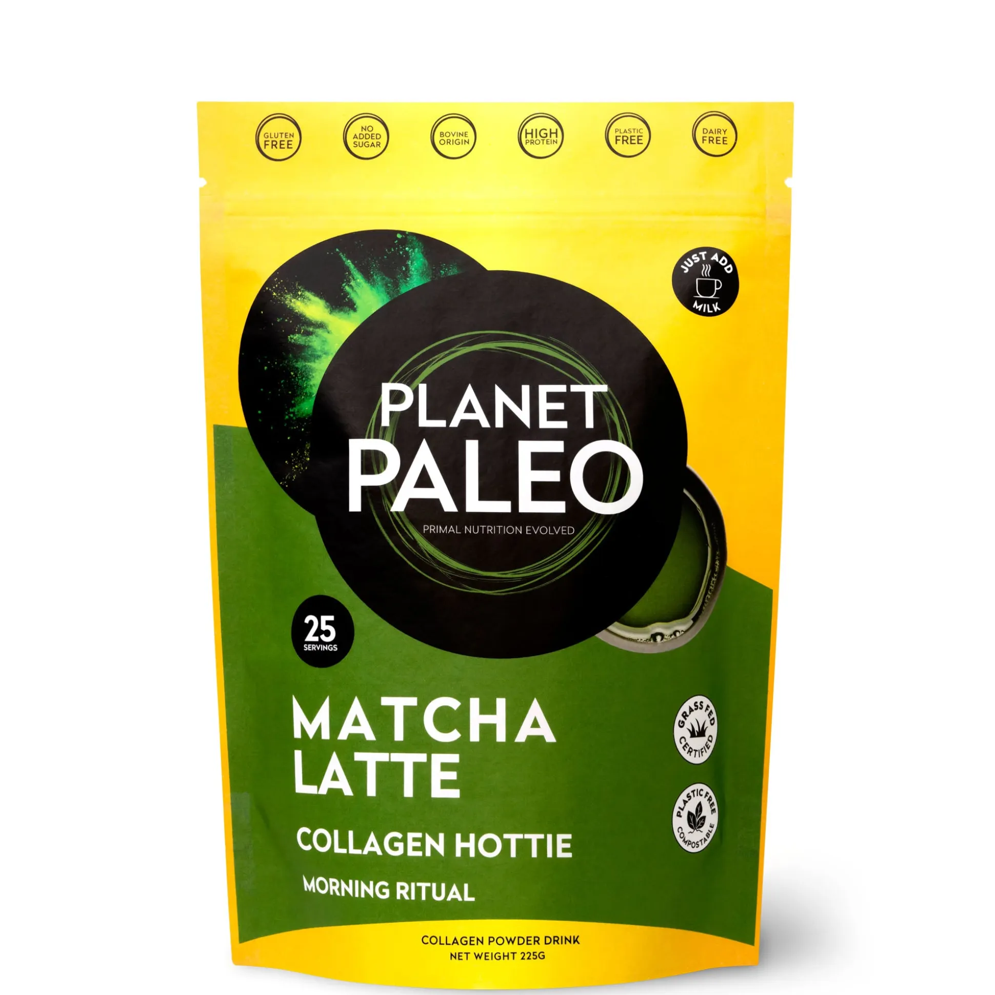 Planet Paleo Pure Collagen - Matcha Latte 225g