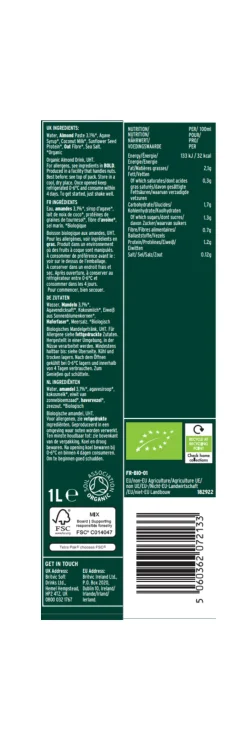 Plenish Organic Almond Barista 1L 1L