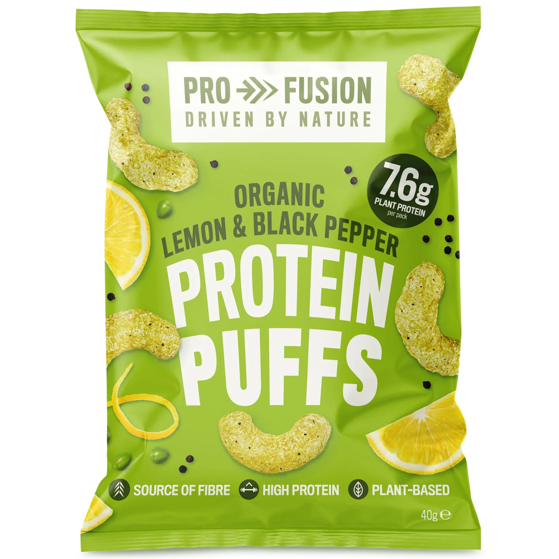 Profusion Organic Protein Puffs Lemon & Black Pepper 40g