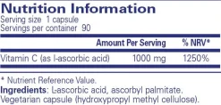 Pure Encapsulations Ascorbic Acid 90 caps