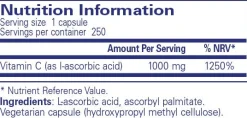 Pure Encapsulations Ascorbic Acid 250 caps