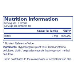Pure Encapsulations Biotin 8 mg 60 caps