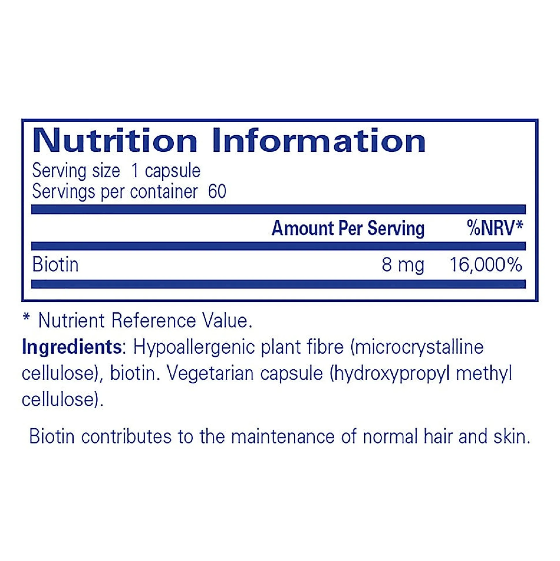 Pure Encapsulations Biotin 8 mg 60 caps
