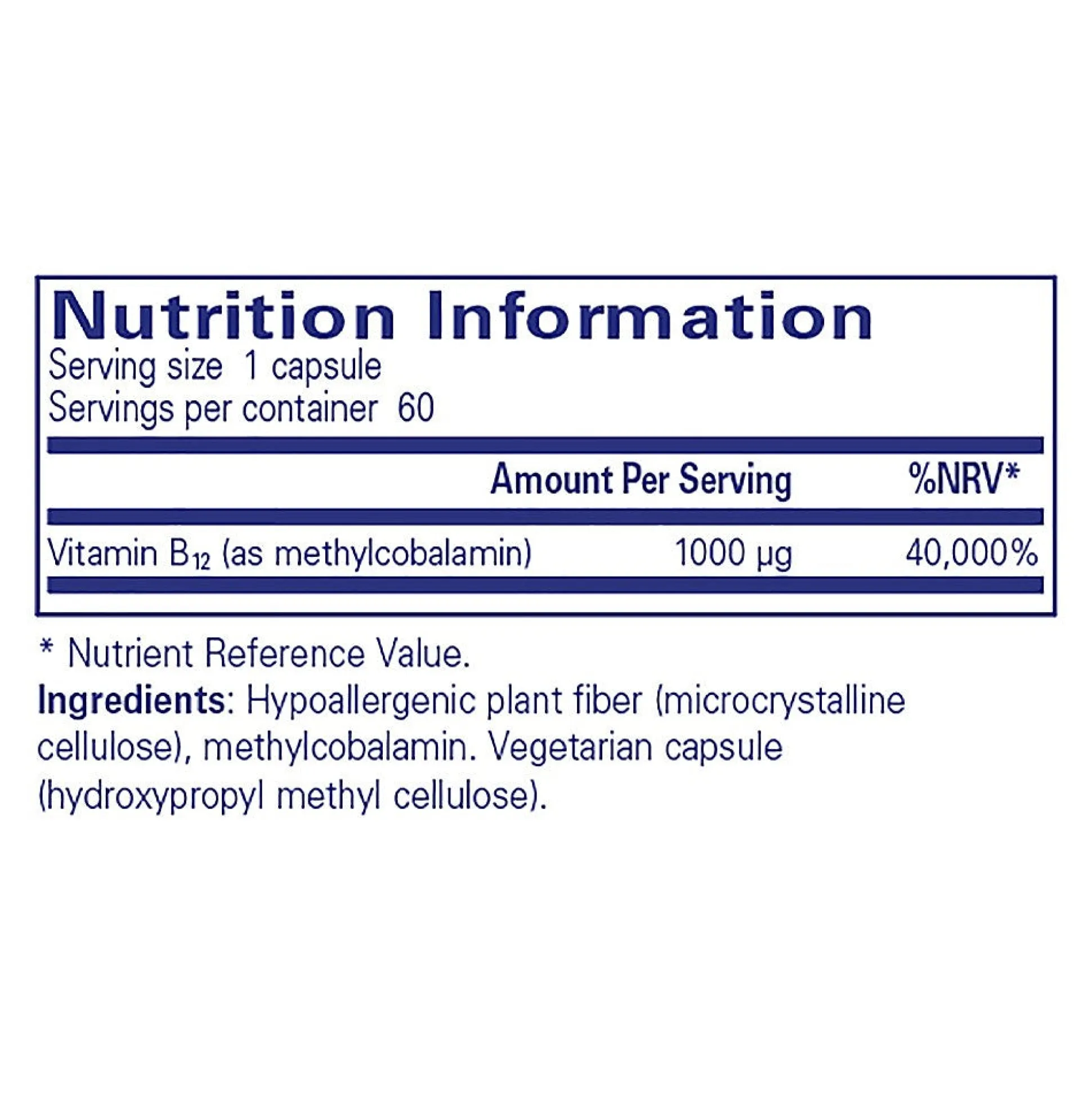 Pure Encapsulations B12 (methylcobalamin) 60 caps