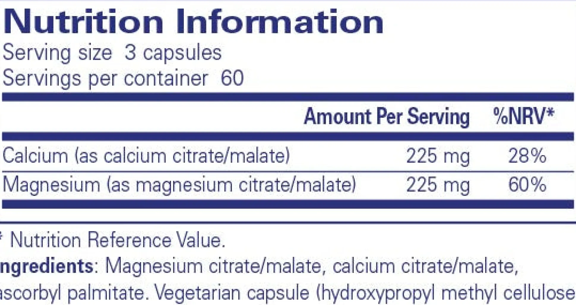 Pure Encapsulations Calcium Magnesium (citrate/malate) 180 caps