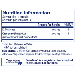 Pure Encapsulations Cranberry/ d-Mannose 90 caps