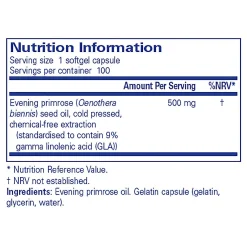 Pure Encapsulations Evening Primrose Oil 100 softgels