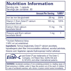 Pure Encapsulations Iron-C 60