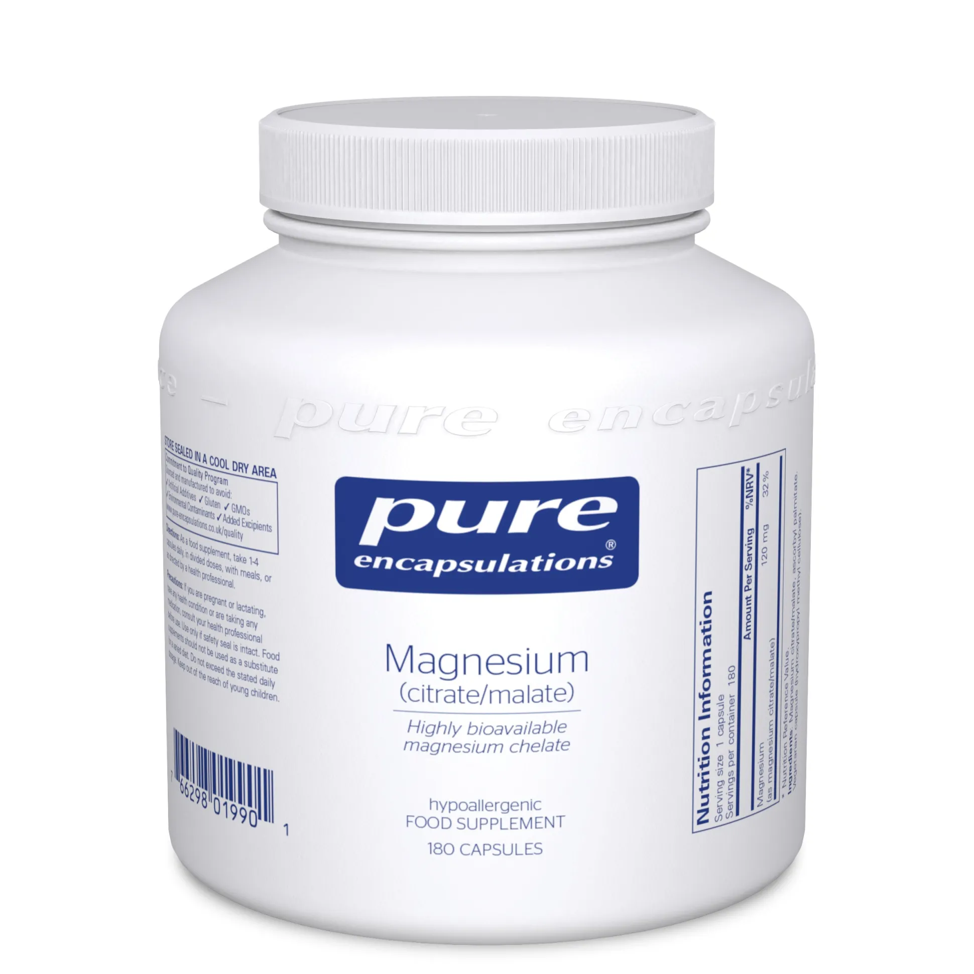 Pure Encapsulations Magnesium (citrate/malate) 180 caps