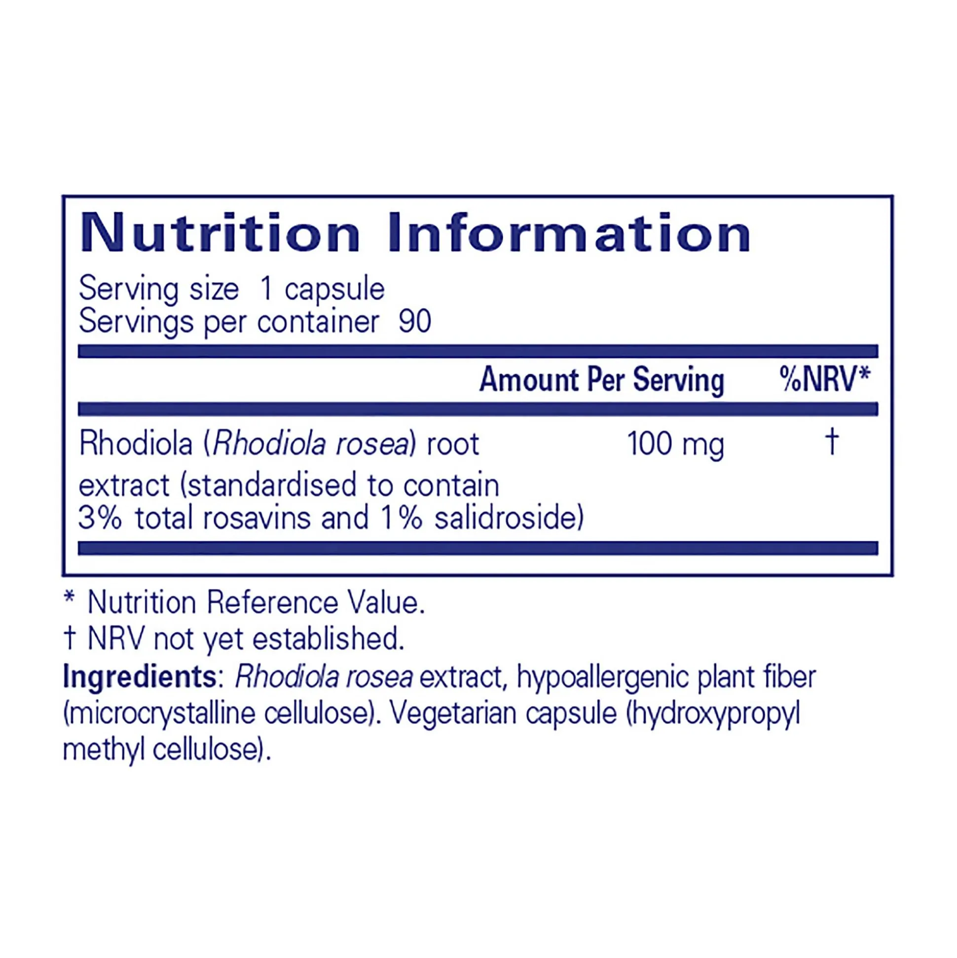 Pure Encapsulations Rhodiola Rosea 90 caps