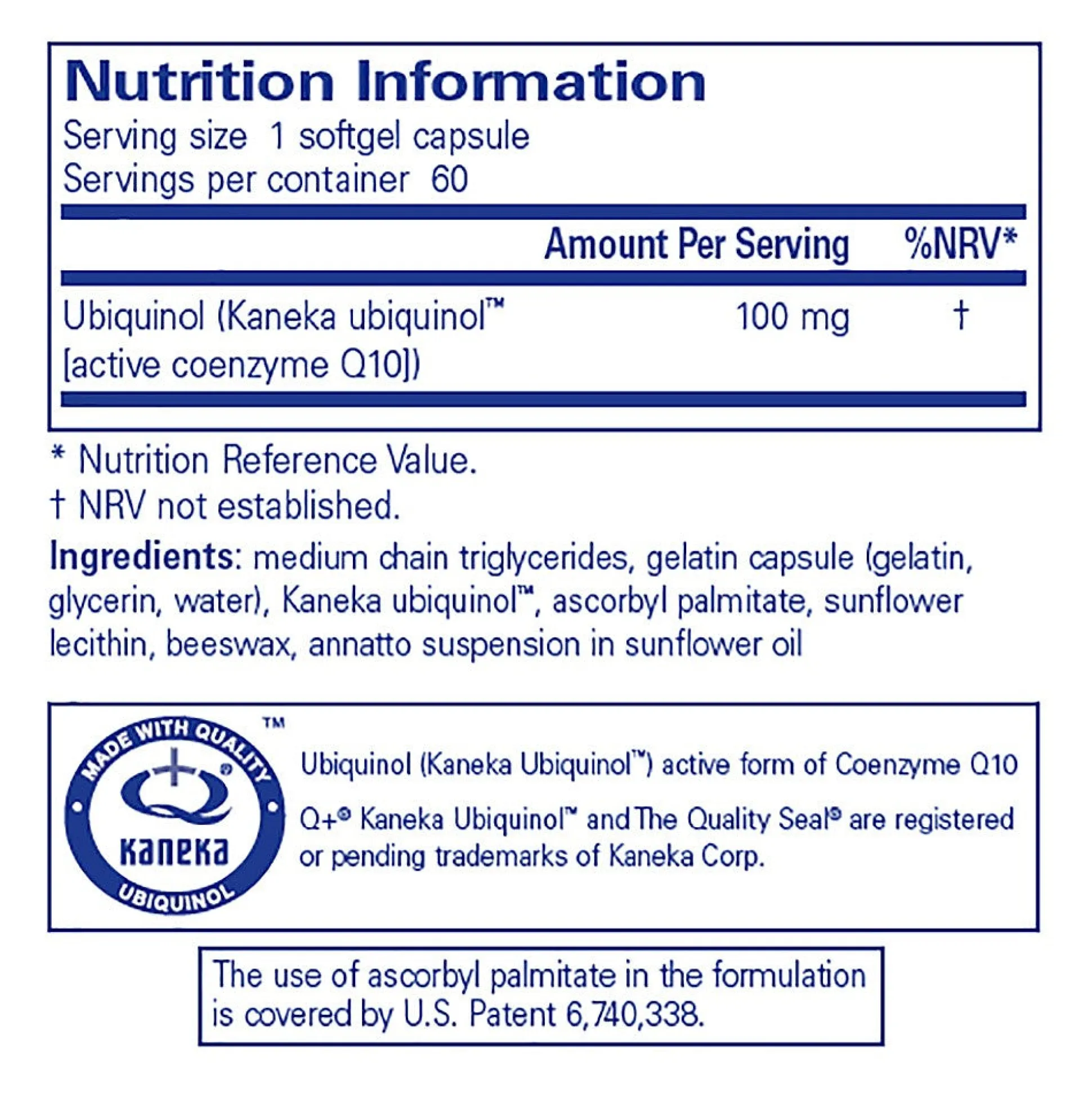 Pure Encapsulations Ubiquinol-QH 100 MG 60 caps