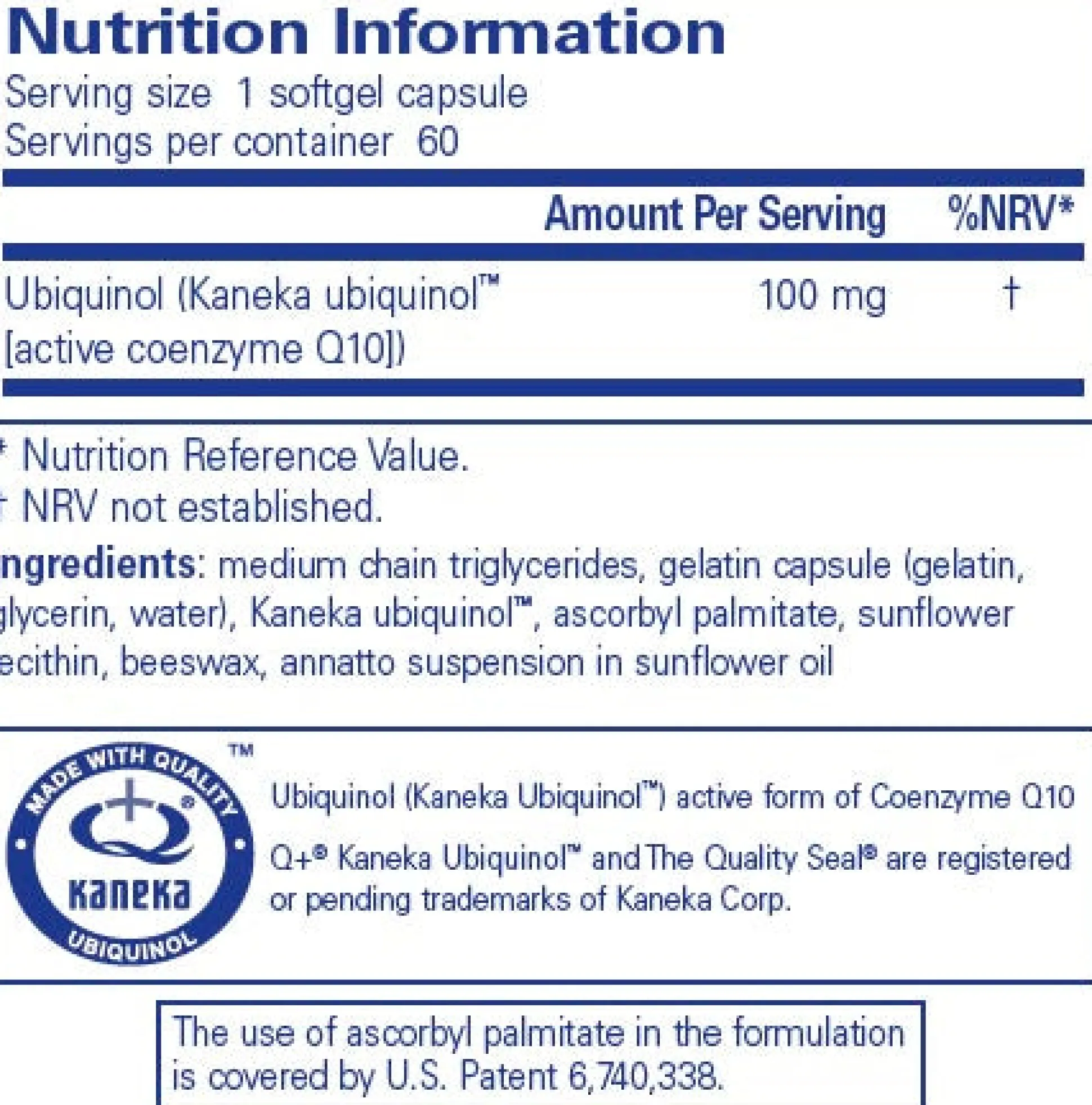 Pure Encapsulations Ubiquinol-QH 100 MG 60 caps