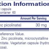 Pure Encapsulations Zinc 30 60 caps