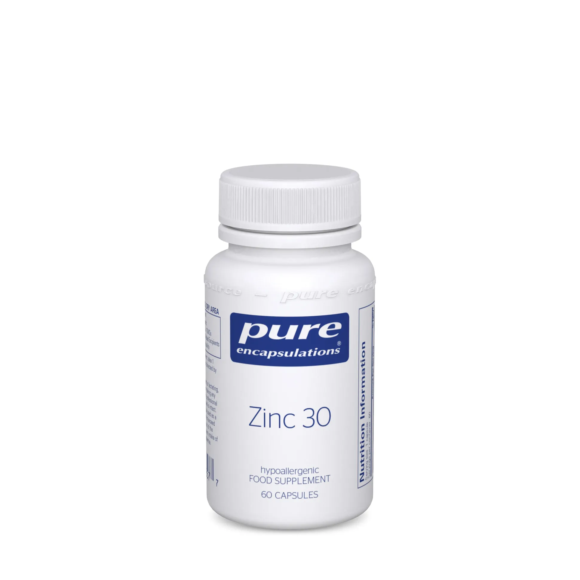 Pure Encapsulations Zinc 30 60 caps